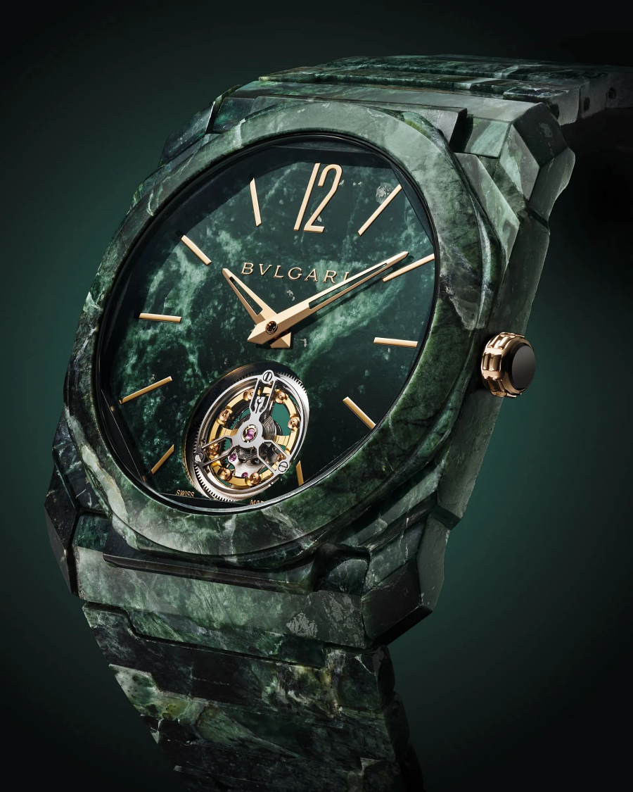 Zegarek z zielonego marmuru. Bulgari Octo Finissimo Tourbillon Marble