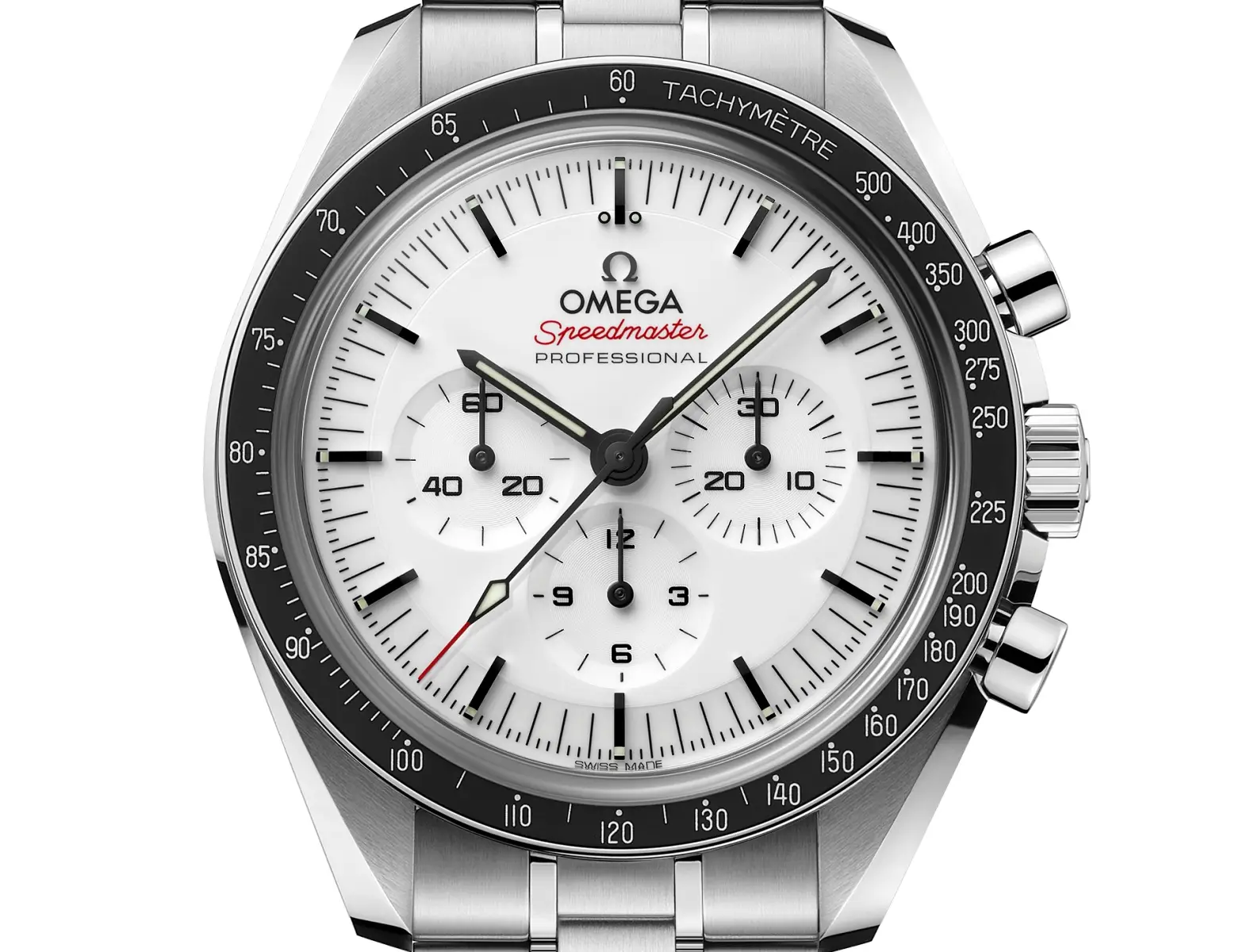 Omega Speedmaster Moonwatch z białą lakierowaną tarczą