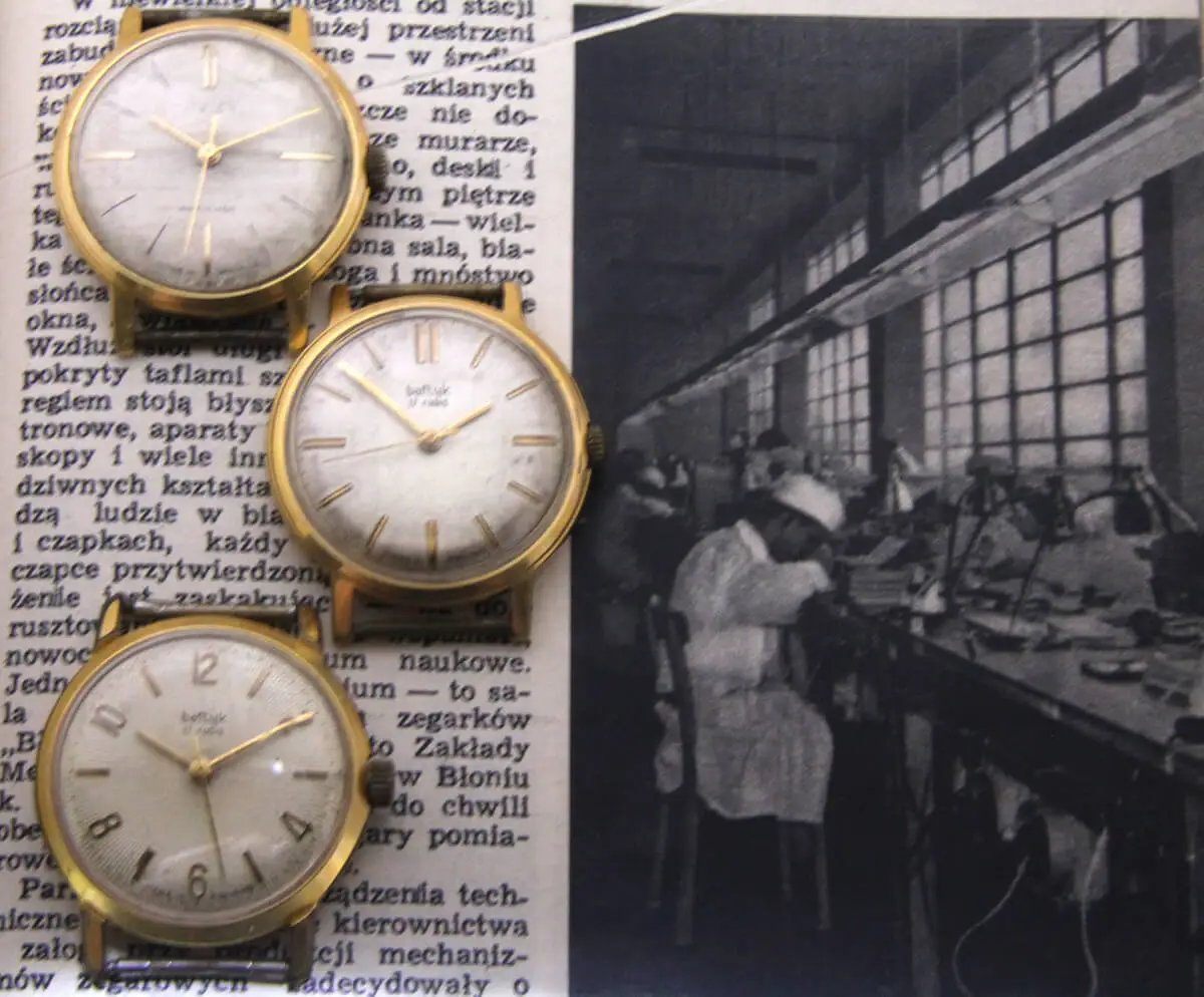 Złocone zegarki z Błonia