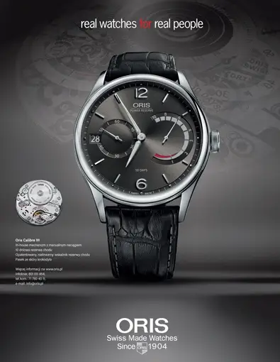 Reklama zegarków Oris