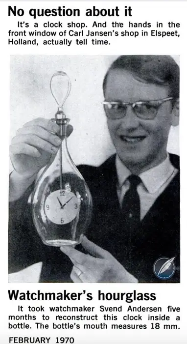 Svend Andersen Bottle Clock