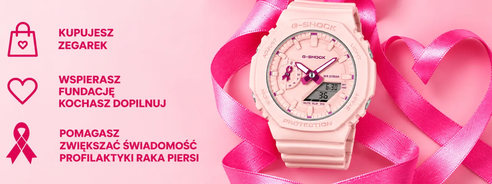G-SHOCK Pink Ribbon. Różowy Październik, czyli świadomość = życie!