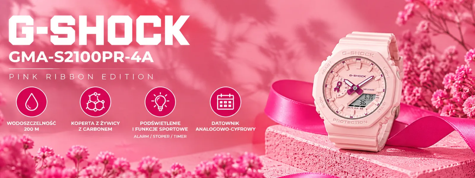 G-SHOCK Pink Ribbon. Różowy Październik, czyli świadomość = życie! 