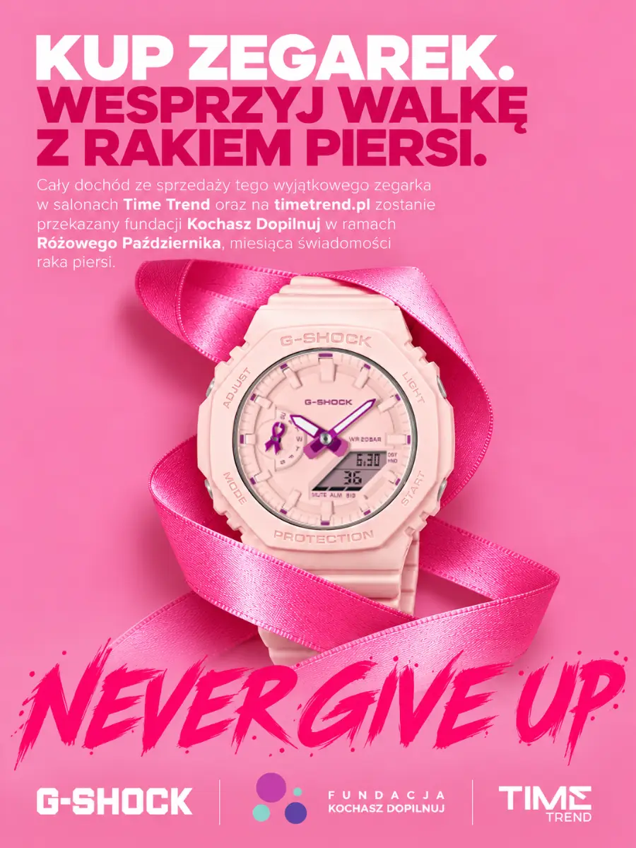 G-SHOCK Pink Ribbon. Różowy Październik, czyli świadomość = życie! 