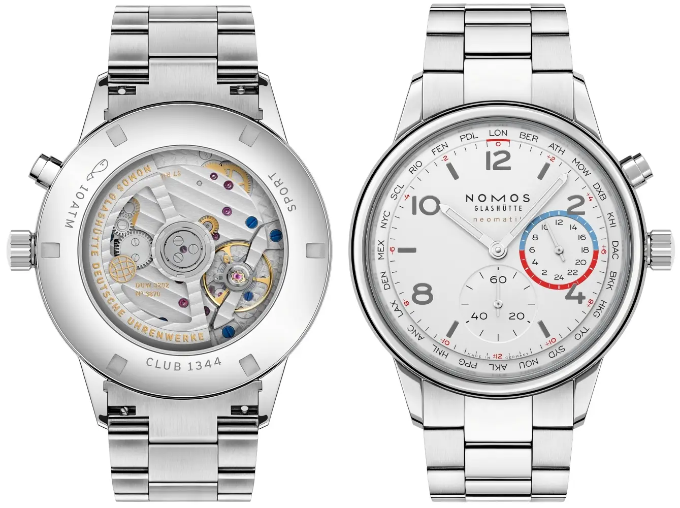 Nomos Club Sport neomatik Worldtimer.