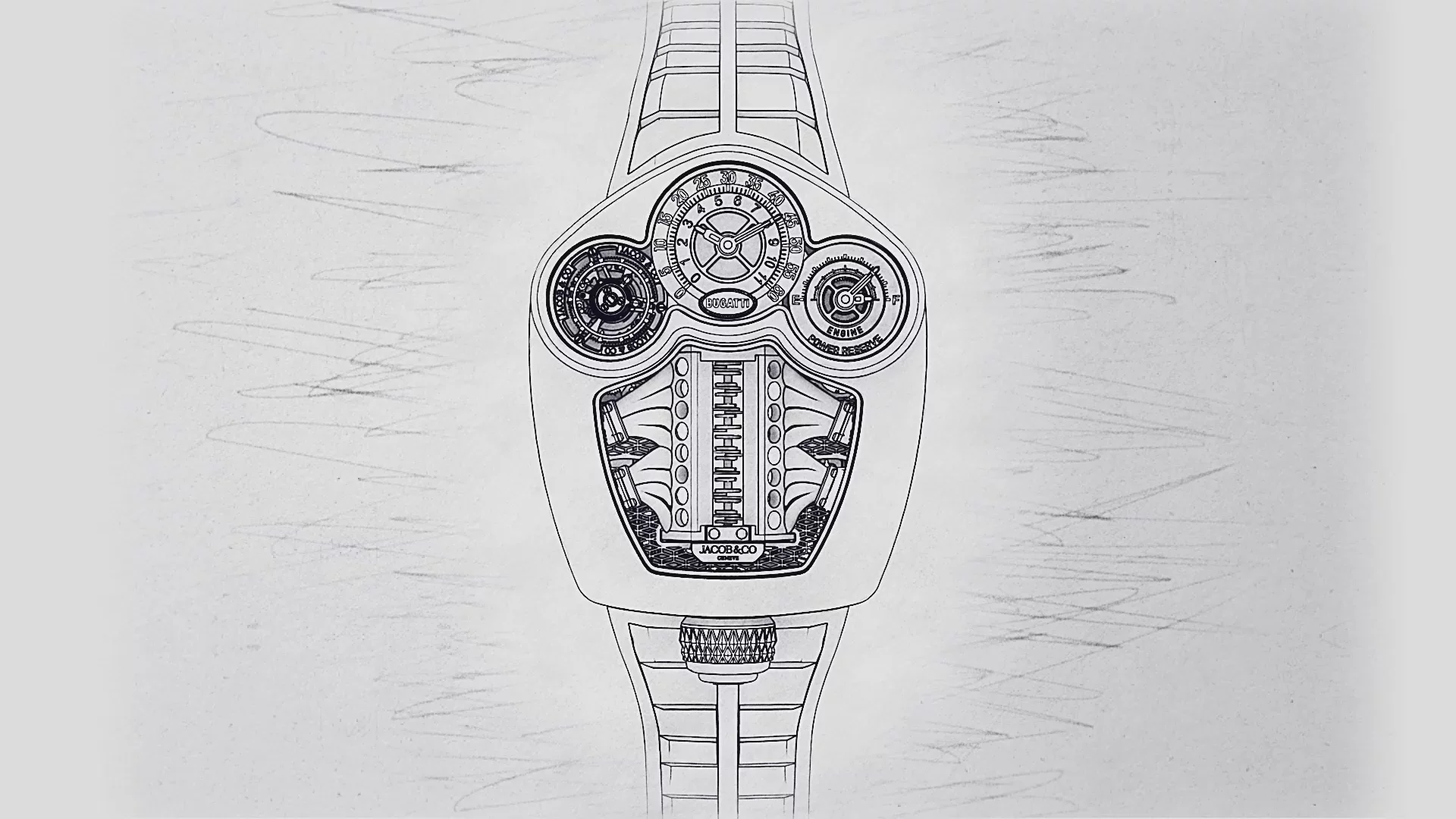 Jacob & Co. Bugatti Tourbillon Sapphire Crystal
