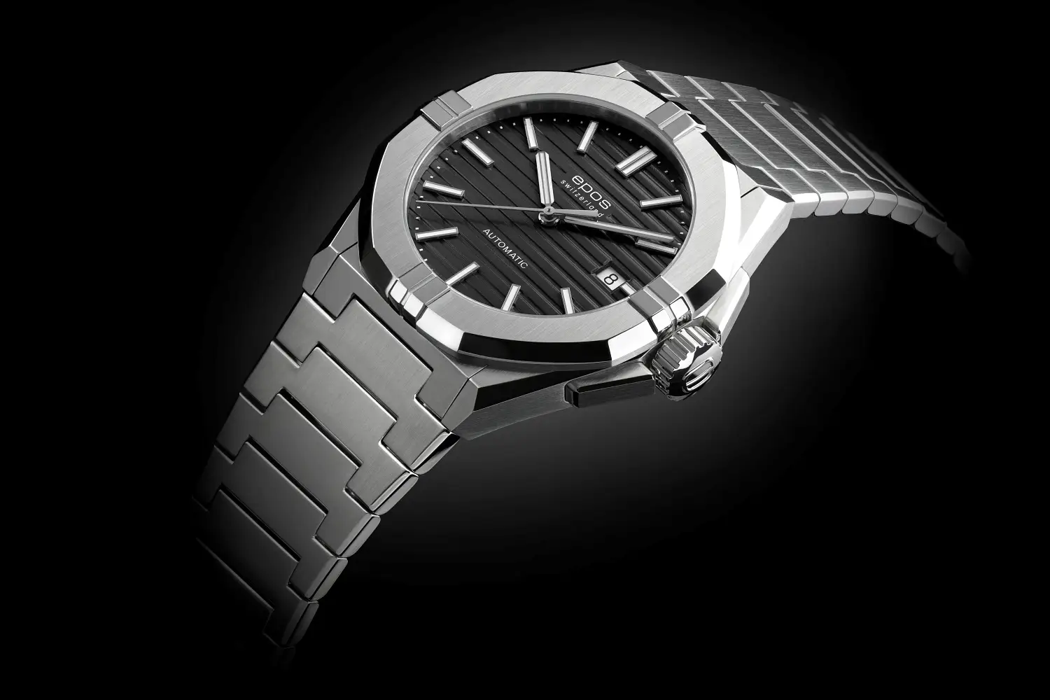Epos Sport 3506.Sportowo-elegancki zegarek ze zintegrowaną bransoletą