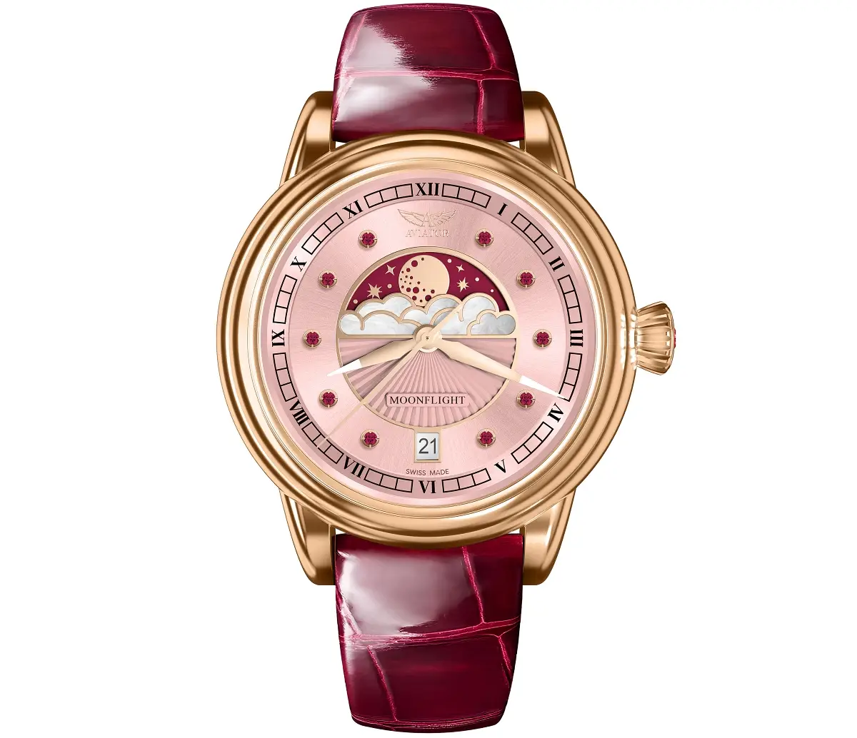 Aviator Swiss Made MoonFlight Gemstone Edition. Esencja elegancji Art Deco
