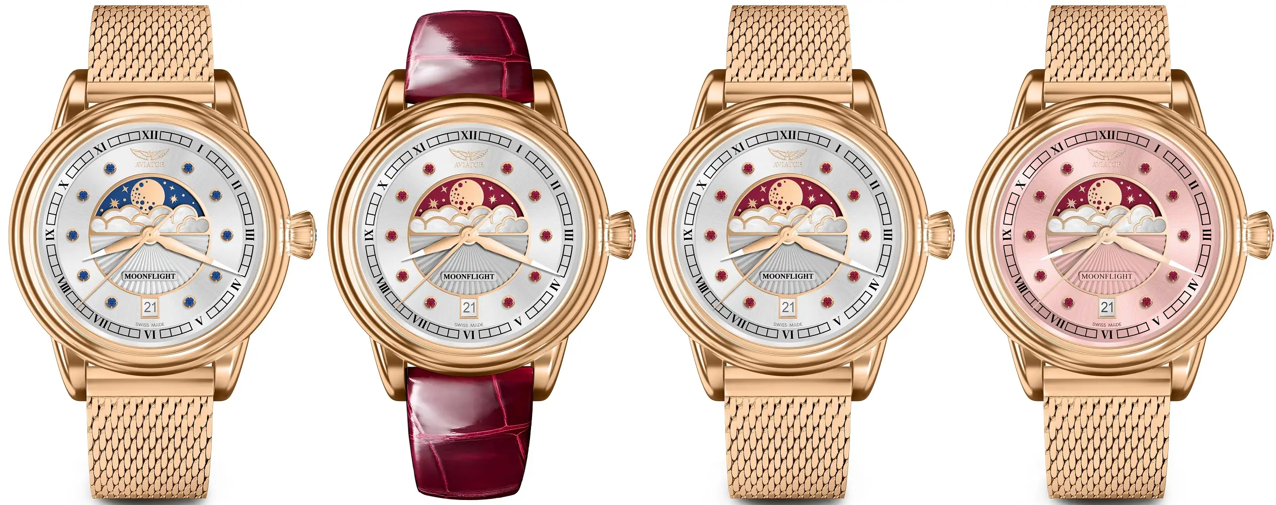Aviator Swiss Made MoonFlight Gemstone Edition. Esencja elegancji Art Deco
