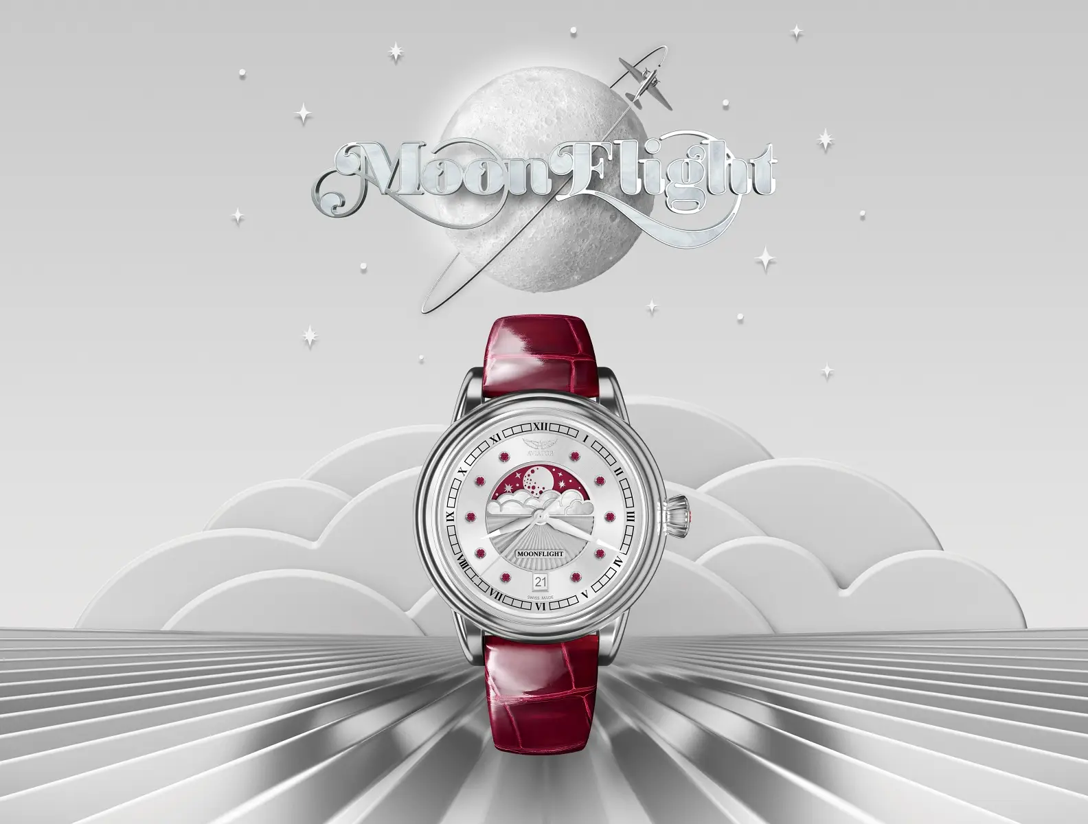 Aviator Swiss Made MoonFlight Gemstone Edition. Esencja elegancji Art Deco