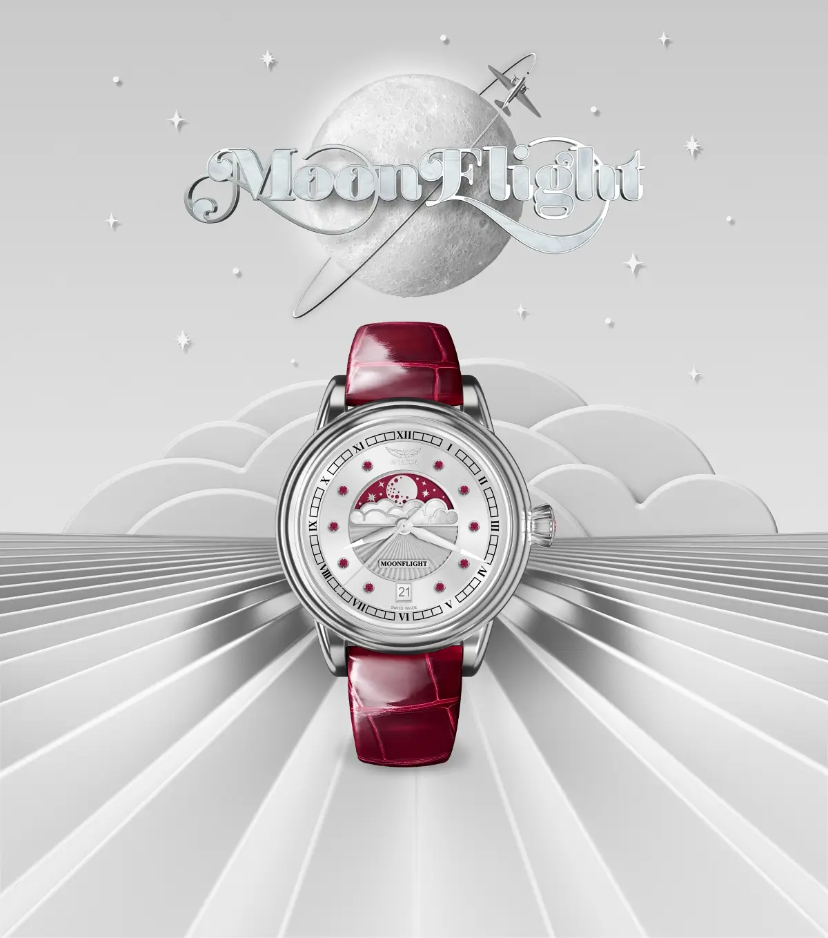 Aviator Swiss Made MoonFlight Gemstone Edition. Esencja elegancji Art Deco