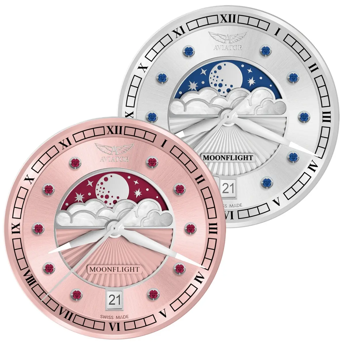 Aviator Swiss Made MoonFlight Gemstone Edition. Esencja elegancji Art Deco