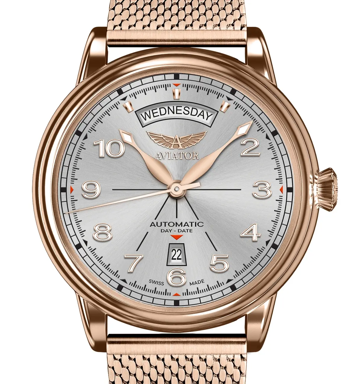 Aviator Swiss Made Douglas Day-Date 45