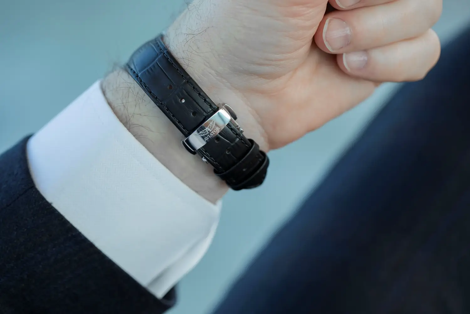 Aviator Swiss Made Douglas Day-Date 45