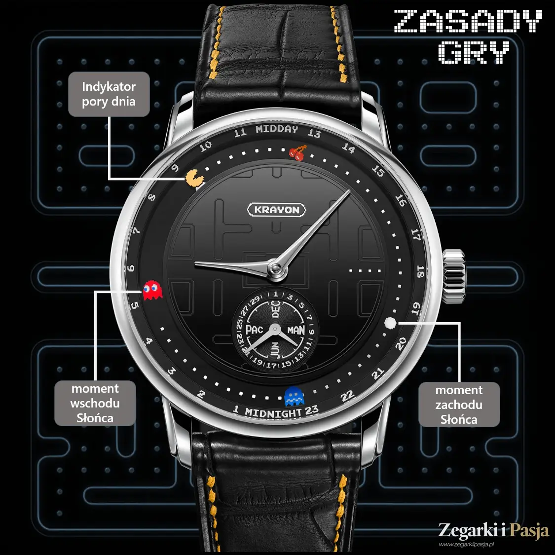 Krayon x Pac-Man. Luksusowy zegarek z okazji 45. rocznicy kultowej gry!