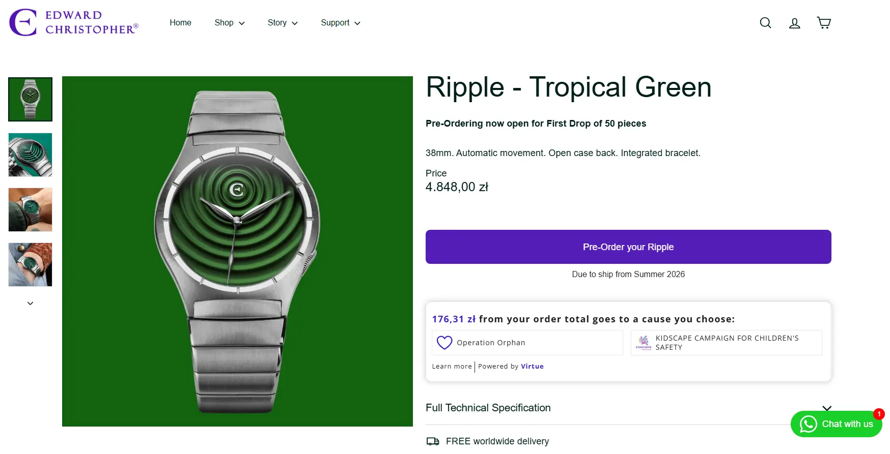 Edward Christopher. Brytyjskie zegarmistrzostwo z misją 