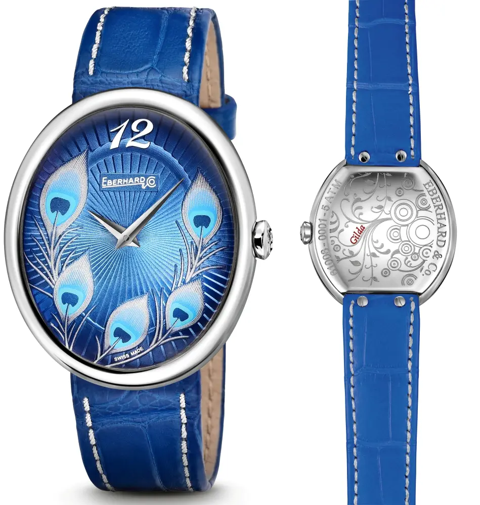 Eberhard & Co. Gilda Peacock. Piękno uchwycone na tarczy i eliptyczna koperta