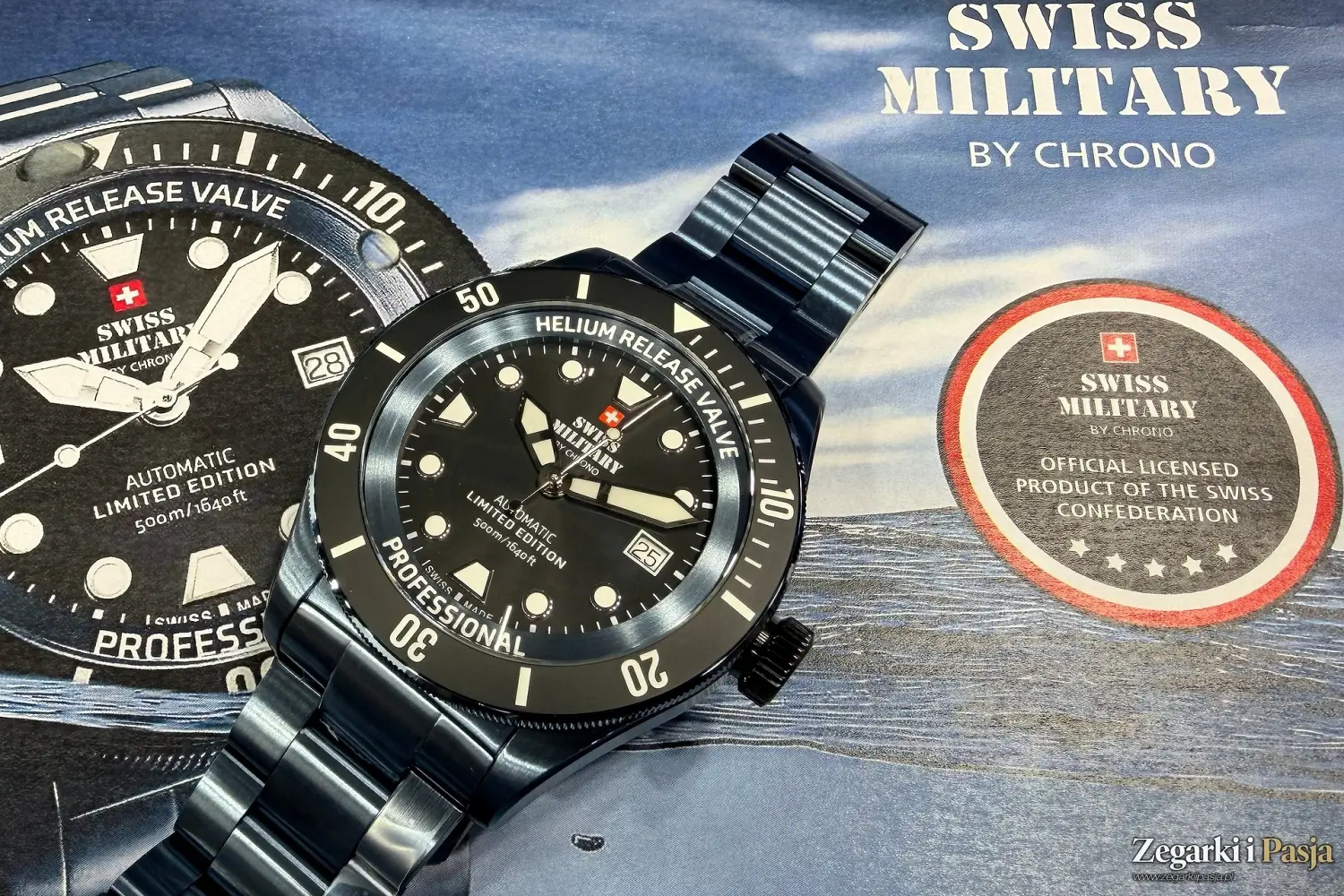Swiss Military By Chrono Diver 500 Limited Edition w ekskluzywnym niebieskim kolorze