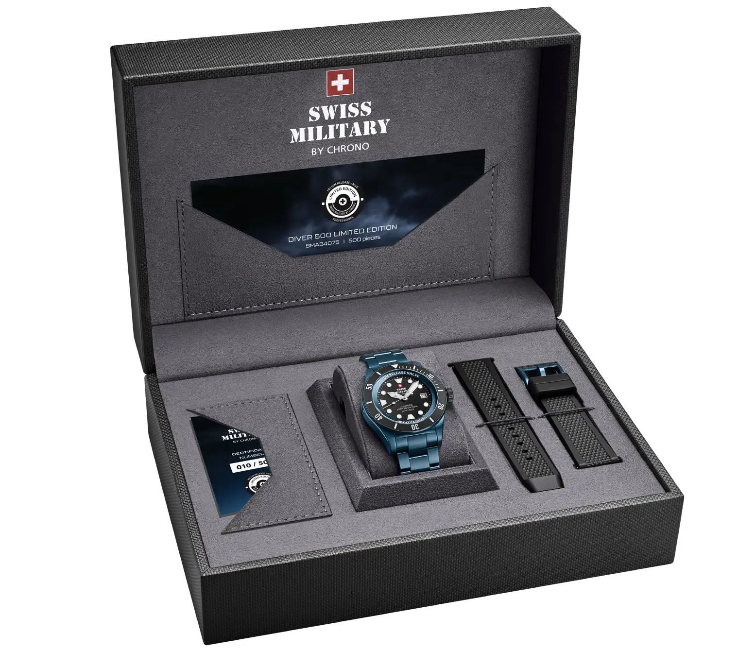 Swiss Military By Chrono Diver 500 Limited Edition w ekskluzywnym niebieskim kolorze