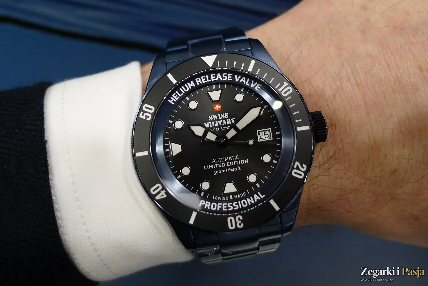 Swiss Military By Chrono Diver 500 Limited Edition w ekskluzywnym niebieskim kolorze