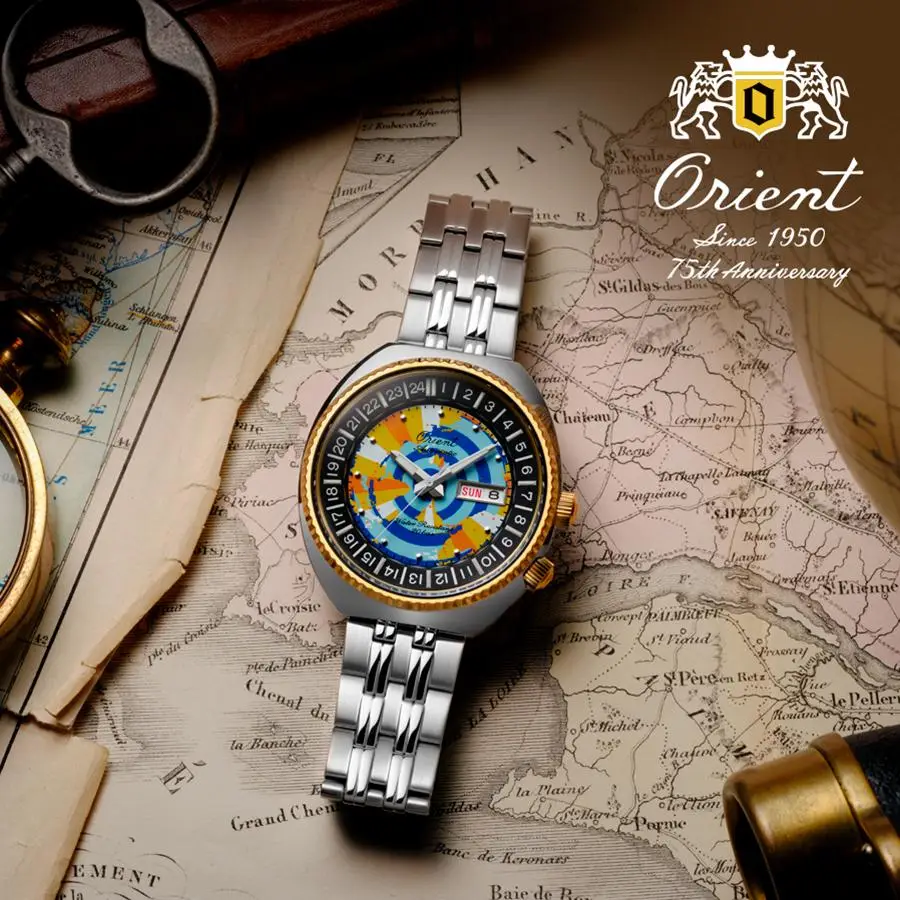 Orient World Map 75th Anniversary. Symbol aspiracji i marzeń o odkrywaniu świata