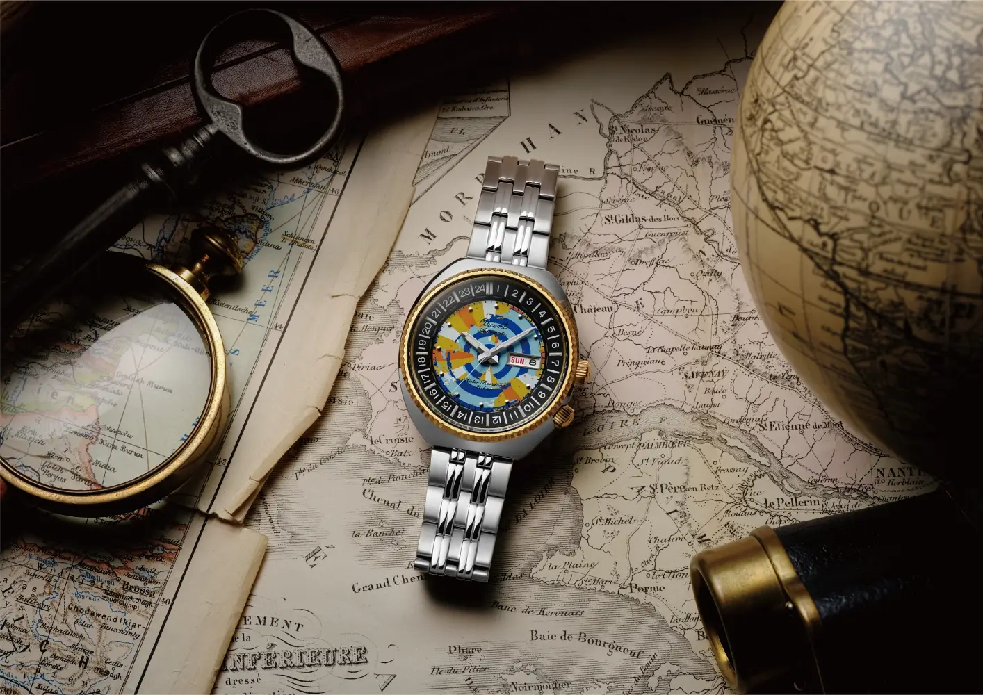 Orient World Map 75th Anniversary. Symbol aspiracji i marzeń o odkrywaniu świata