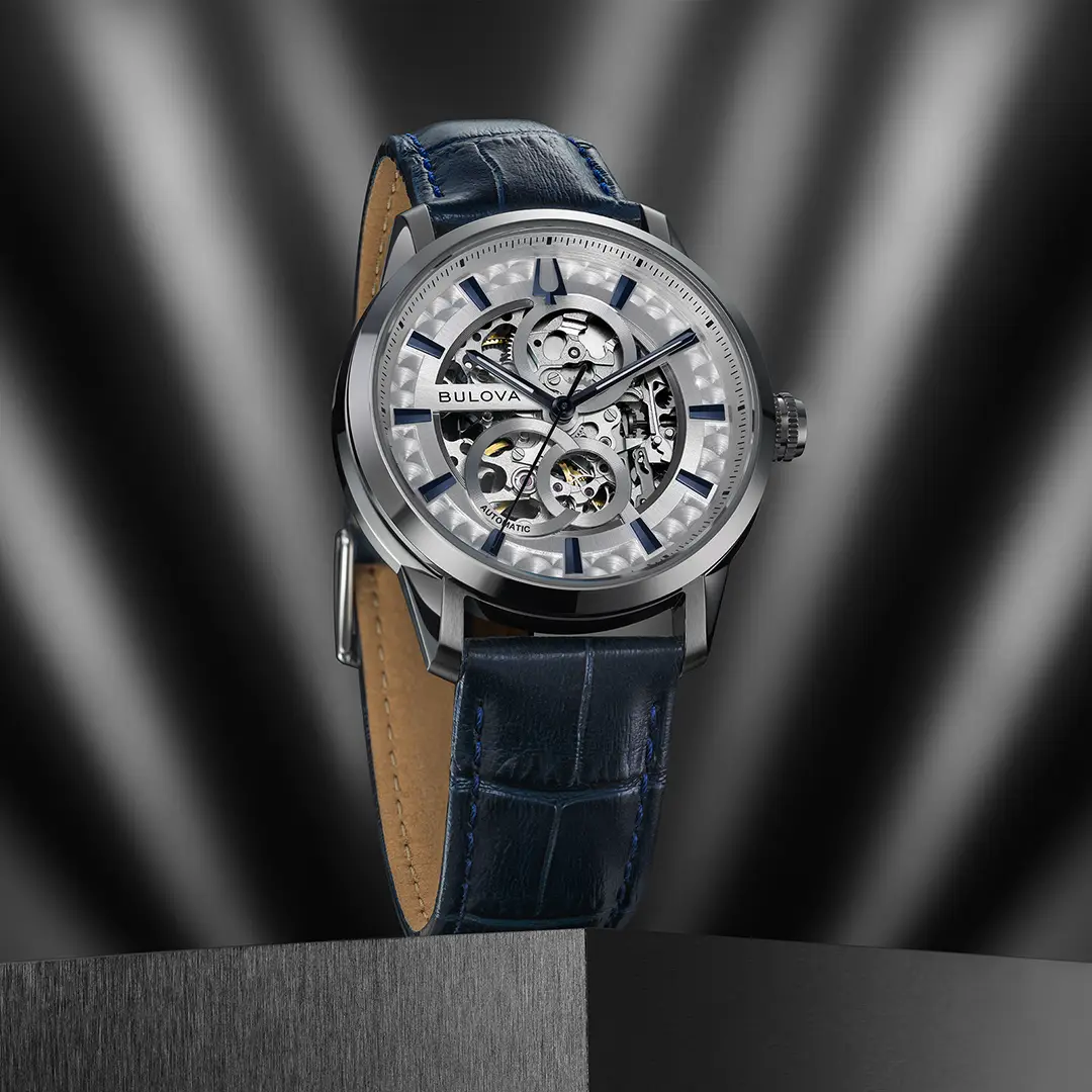 Bulova Sutton Automatic Skeleton. Wyrazista stylistyka i mechaniczne „serce”