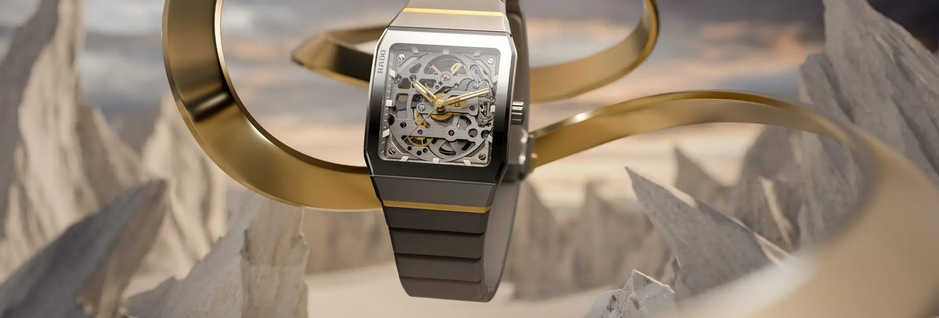 Zegarek przyciągający wzrok, dopasowany kształtem do nadgarstka