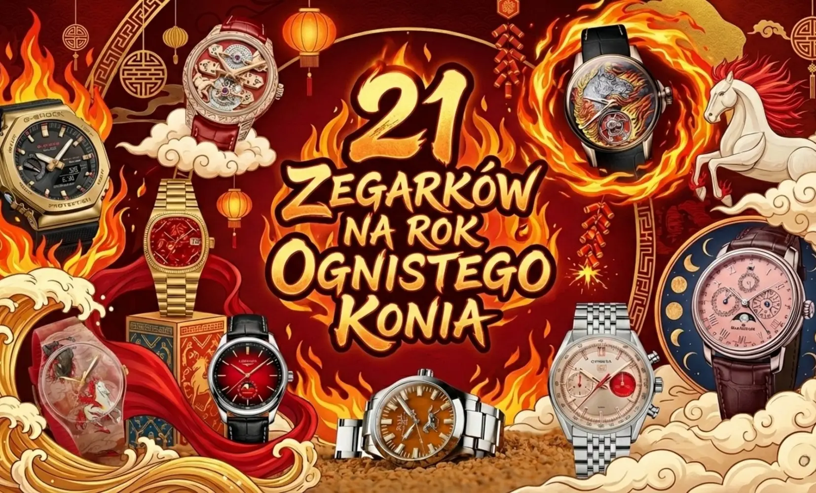 Przegląd 21 zegarków na rok Ognistego Konia 2026. Szczególny czas, raz na 60 lat!