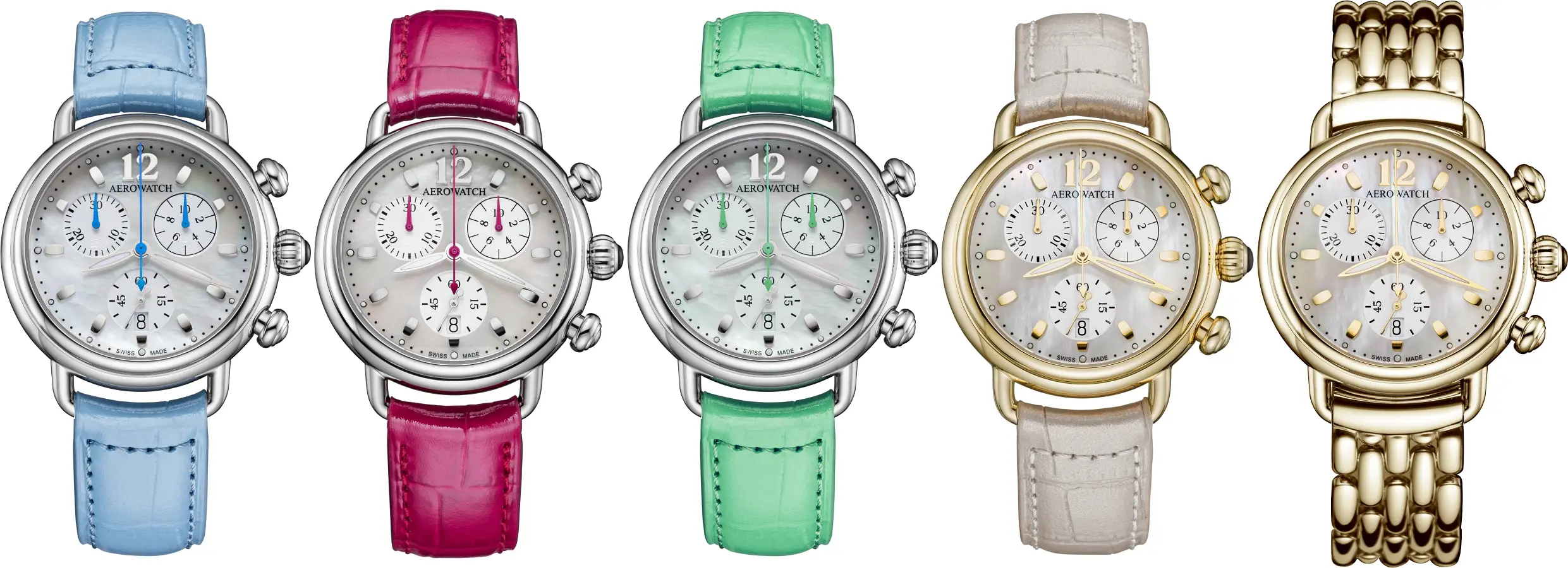 Aerowatch Chronolady 1942. Połączenie klasyki, kolorów i dużej dawki zegarkowej radości
