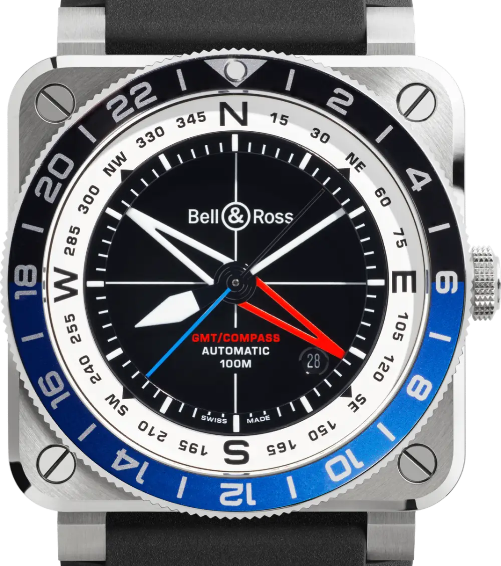 Bell & Ross BR-03 GMT Compass. Zegarek mechaniczny z wbudowanym kompasem!