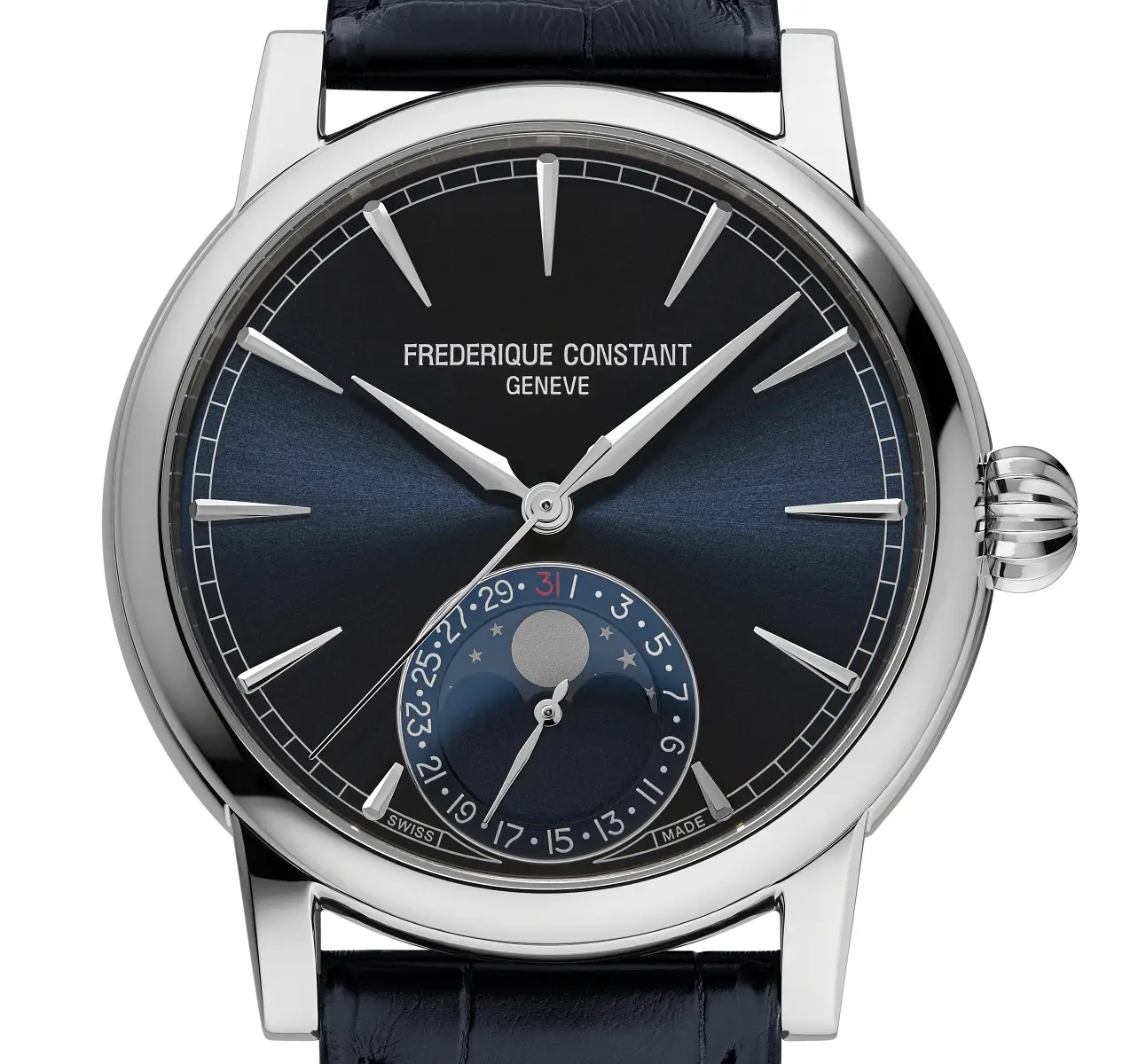 Frederique Constant Classic Moonphase Date Manufacture. Klasyczny zegarek z datownikiem i fazami księżyca