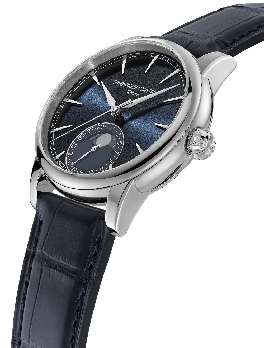 Frederique Constant Classic Moonphase Date Manufacture. Klasyczny zegarek z datownikiem i fazami księżyca