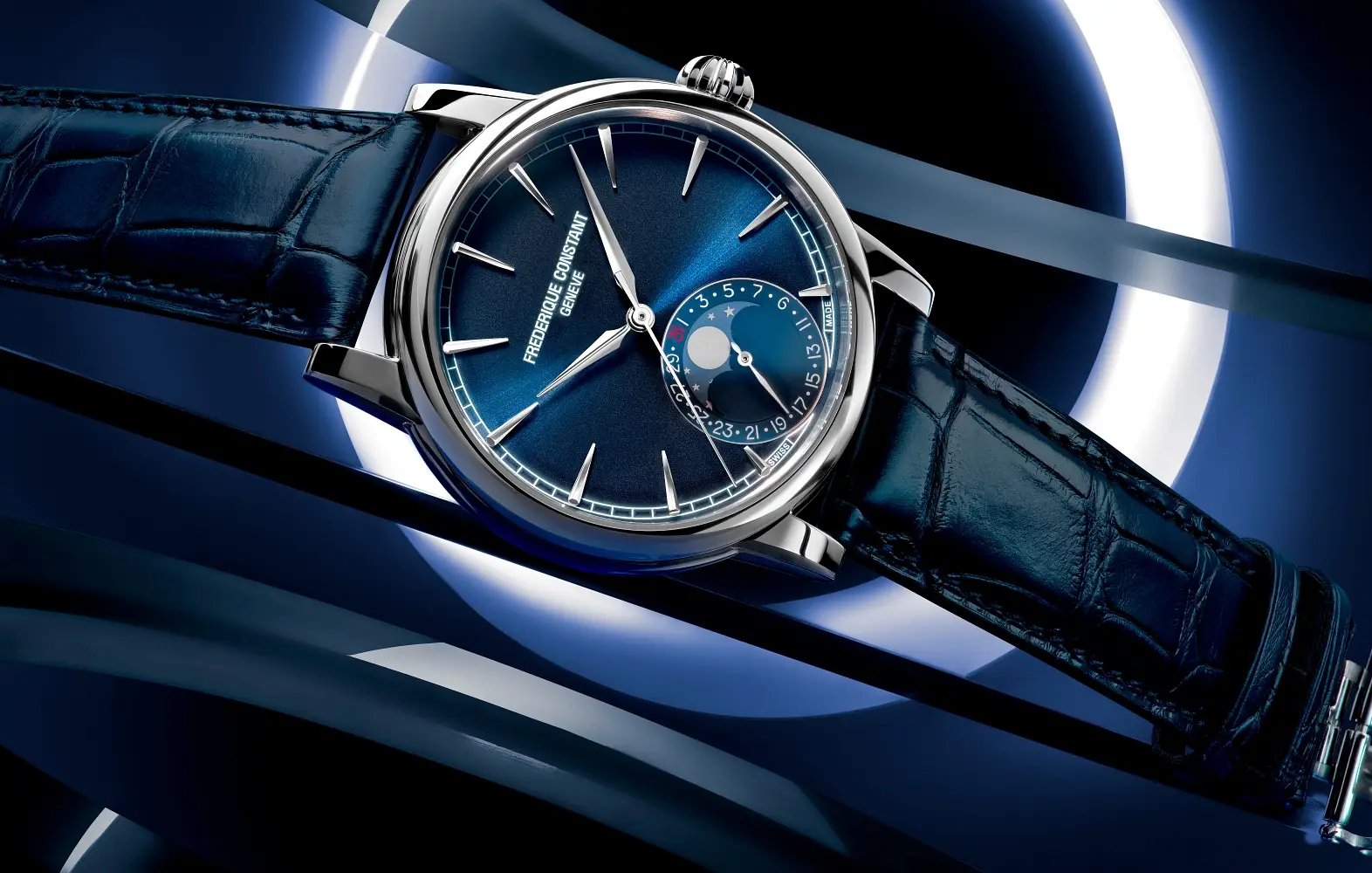 Frederique Constant Classic Moonphase Date Manufacture. Klasyczny zegarek z datownikiem i fazami księżyca