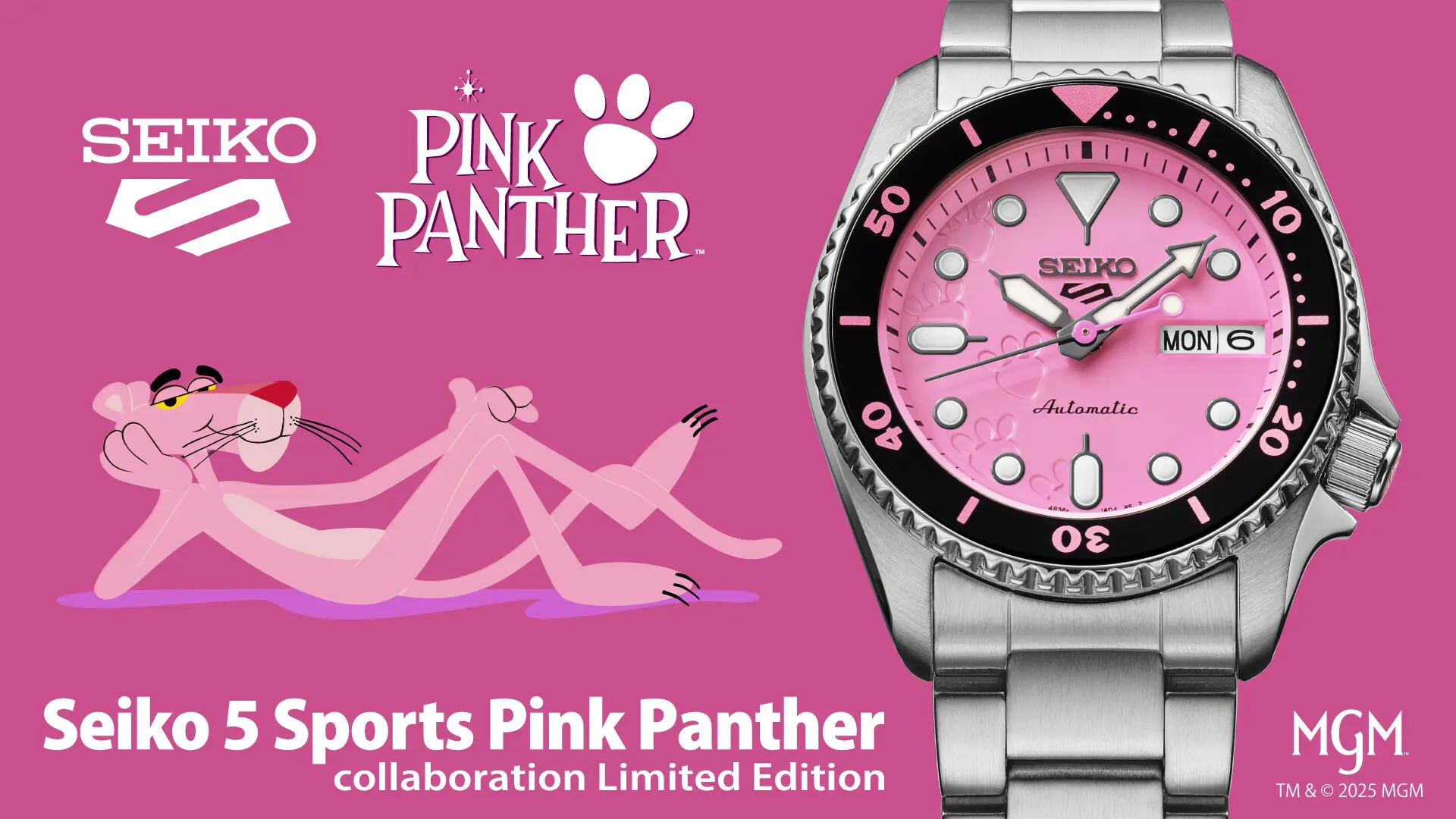 Seiko 5 Sports Pink Panther Limited Edition