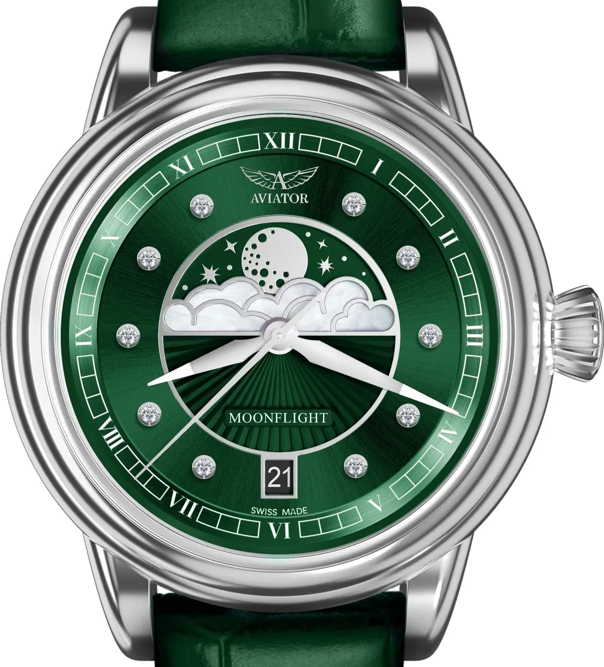 Aviator Swiss Made Moonflight Diamond Polska Edycja. Duma z odwagi polskich kobiet pilotów