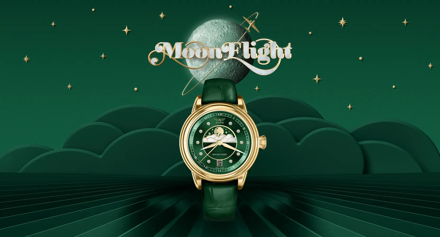 Aviator Swiss Made Moonflight Diamond Polska Edycja. Duma z odwagi polskich kobiet pilotów