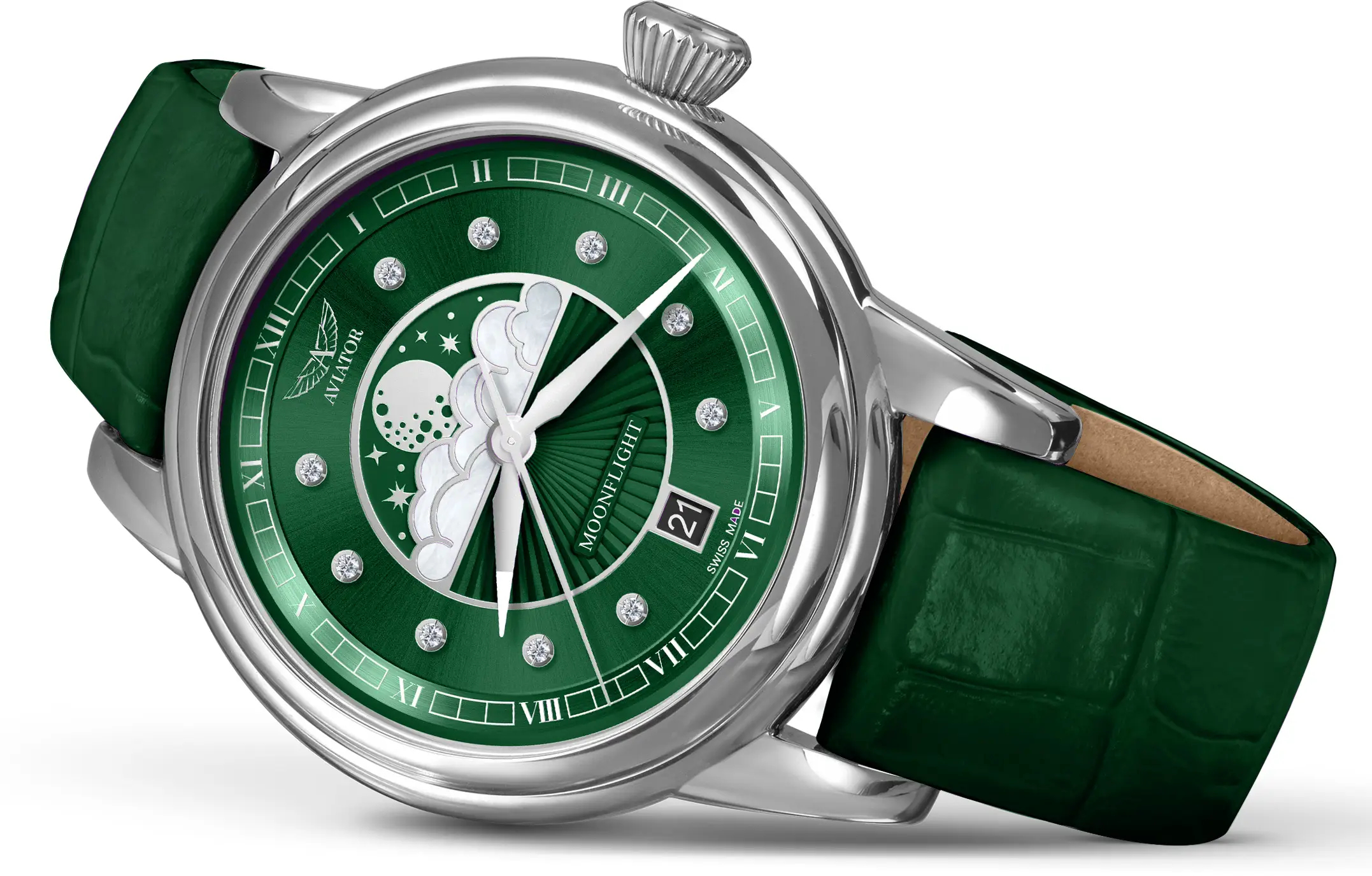 Aviator Swiss Made Moonflight Diamond Polska Edycja. Duma z odwagi polskich kobiet pilotów