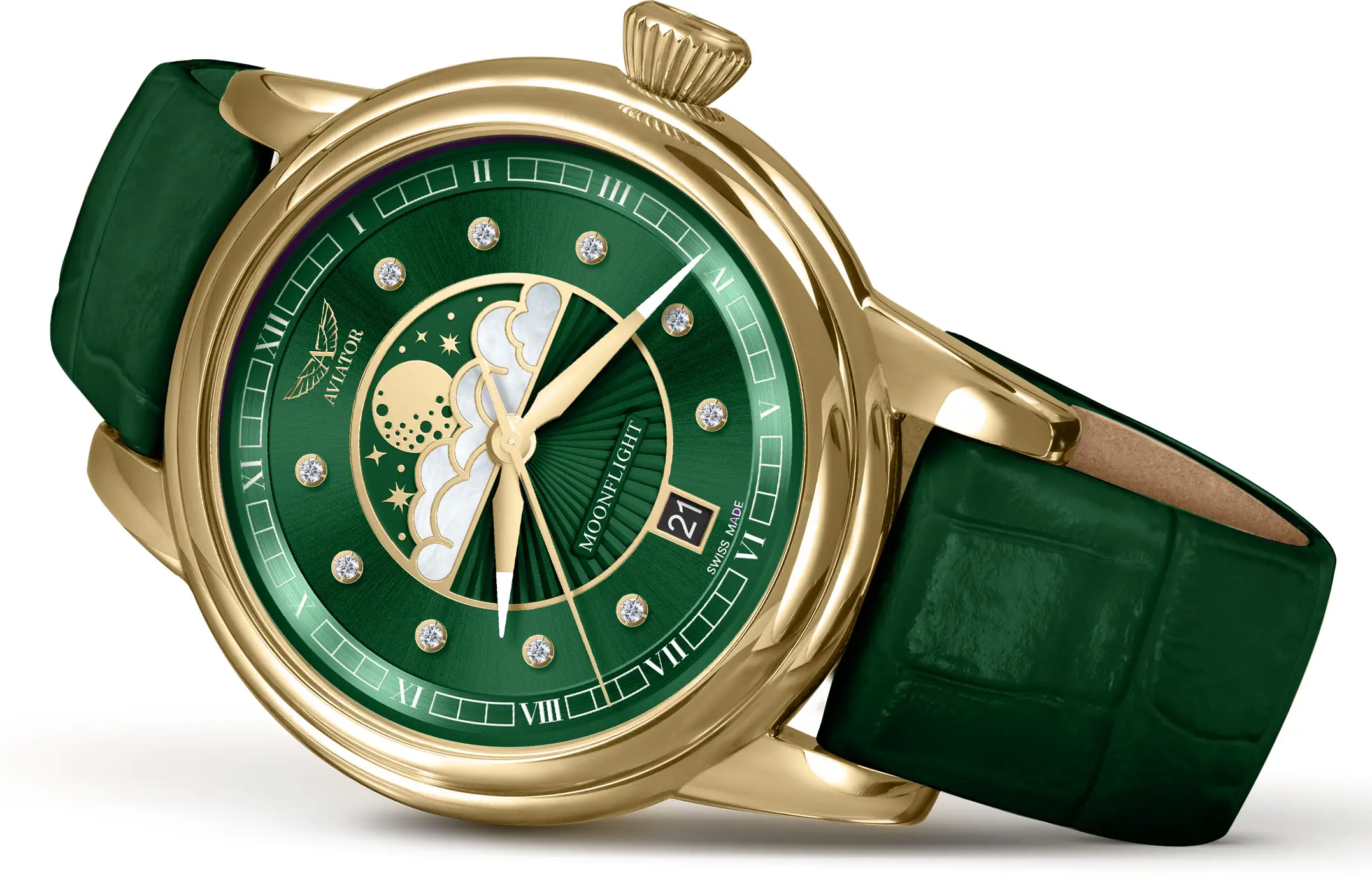 Aviator Swiss Made Moonflight Diamond Polska Edycja. Duma z odwagi polskich kobiet pilotów