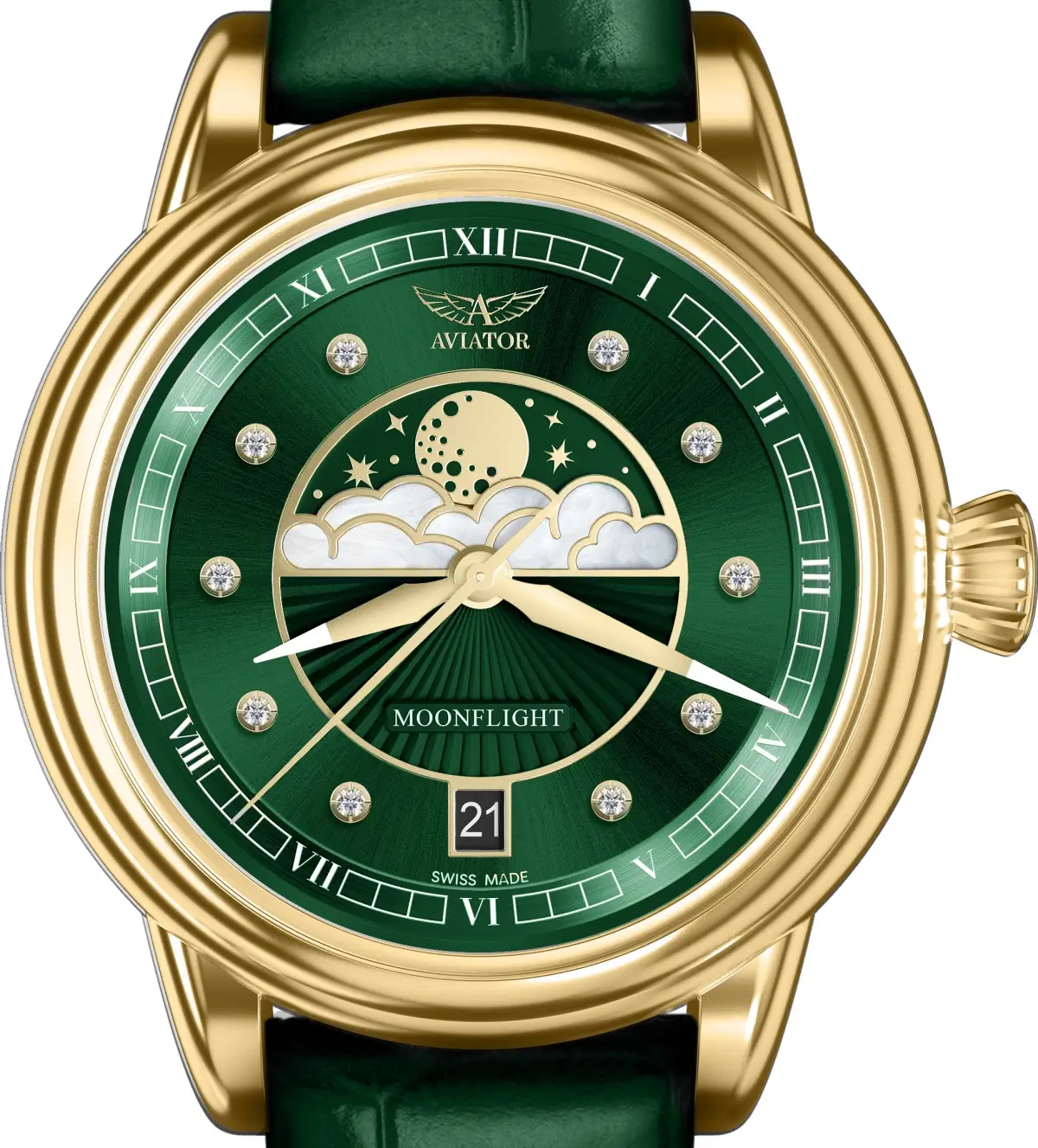 Aviator Swiss Made Moonflight Diamond Polska Edycja. Duma z odwagi polskich kobiet pilotów