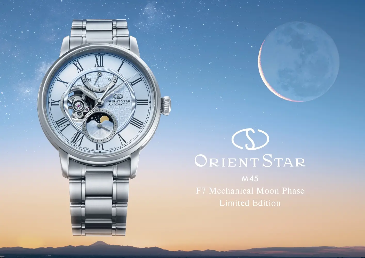 Orient Star M45 F7 Mechanical Moon Phase. Klasyczna elegancja z symboliką kosmosu