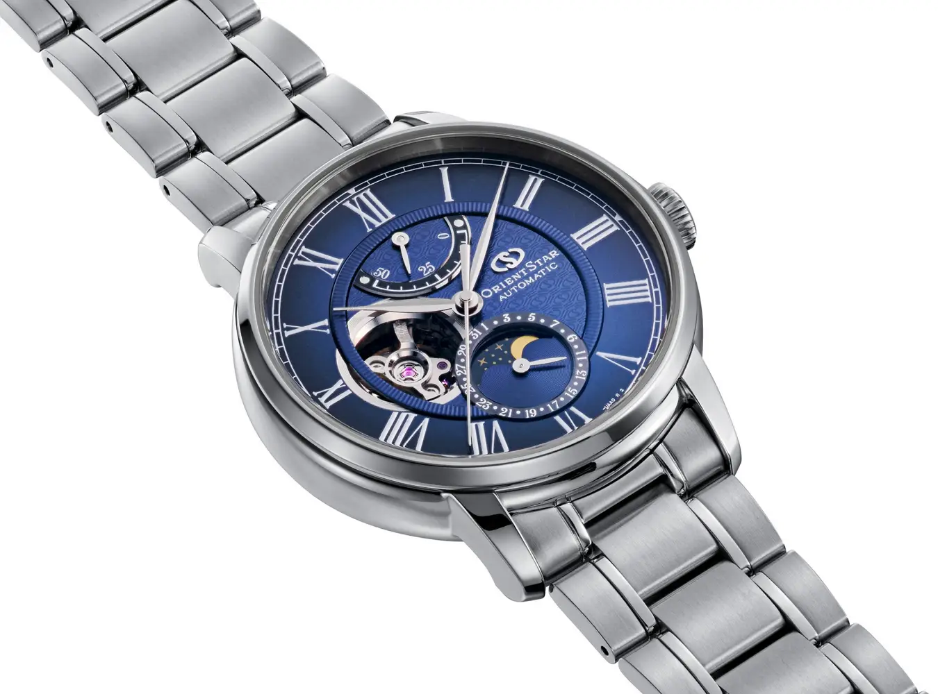 Orient Star M45 F7 Mechanical Moon Phase. Klasyczna elegancja z symboliką kosmosu