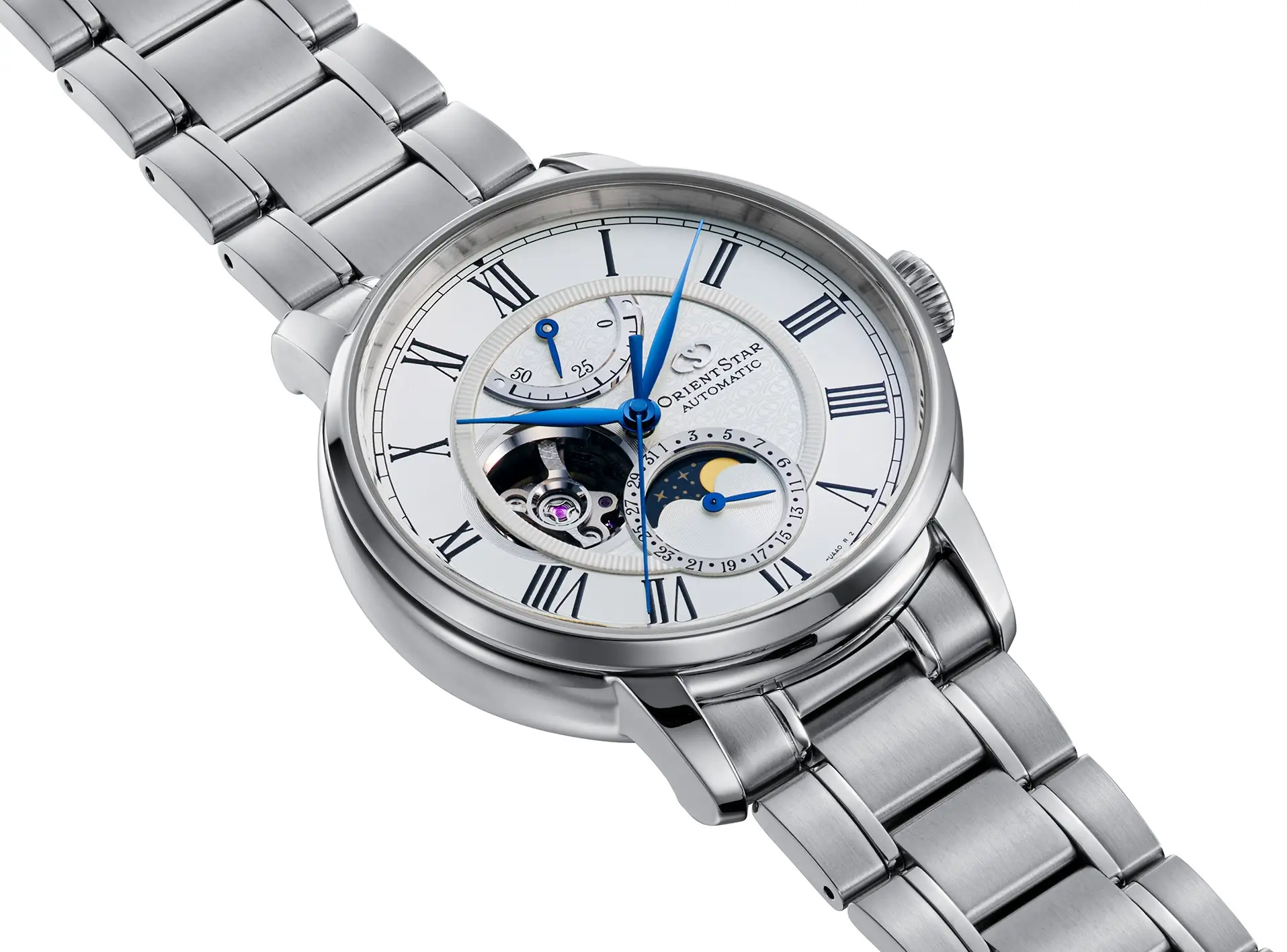 Orient Star M45 F7 Mechanical Moon Phase. Klasyczna elegancja z symboliką kosmosu