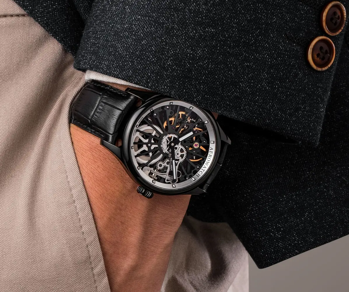 Aerowatch Wheel Skeleton. Sportowe zegarki szkieletowe z okazji 115-lecie marki 