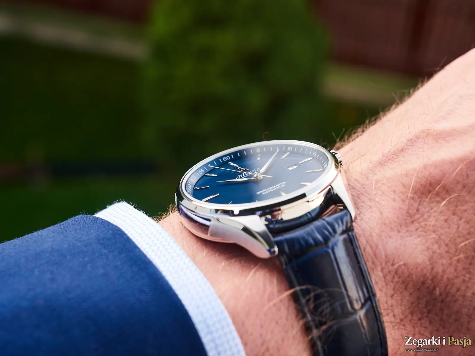 Recenzja: Atlantic Worldmaster 1888 Automatic Blue Leather. Klasyka w nowoczesnym wydaniu