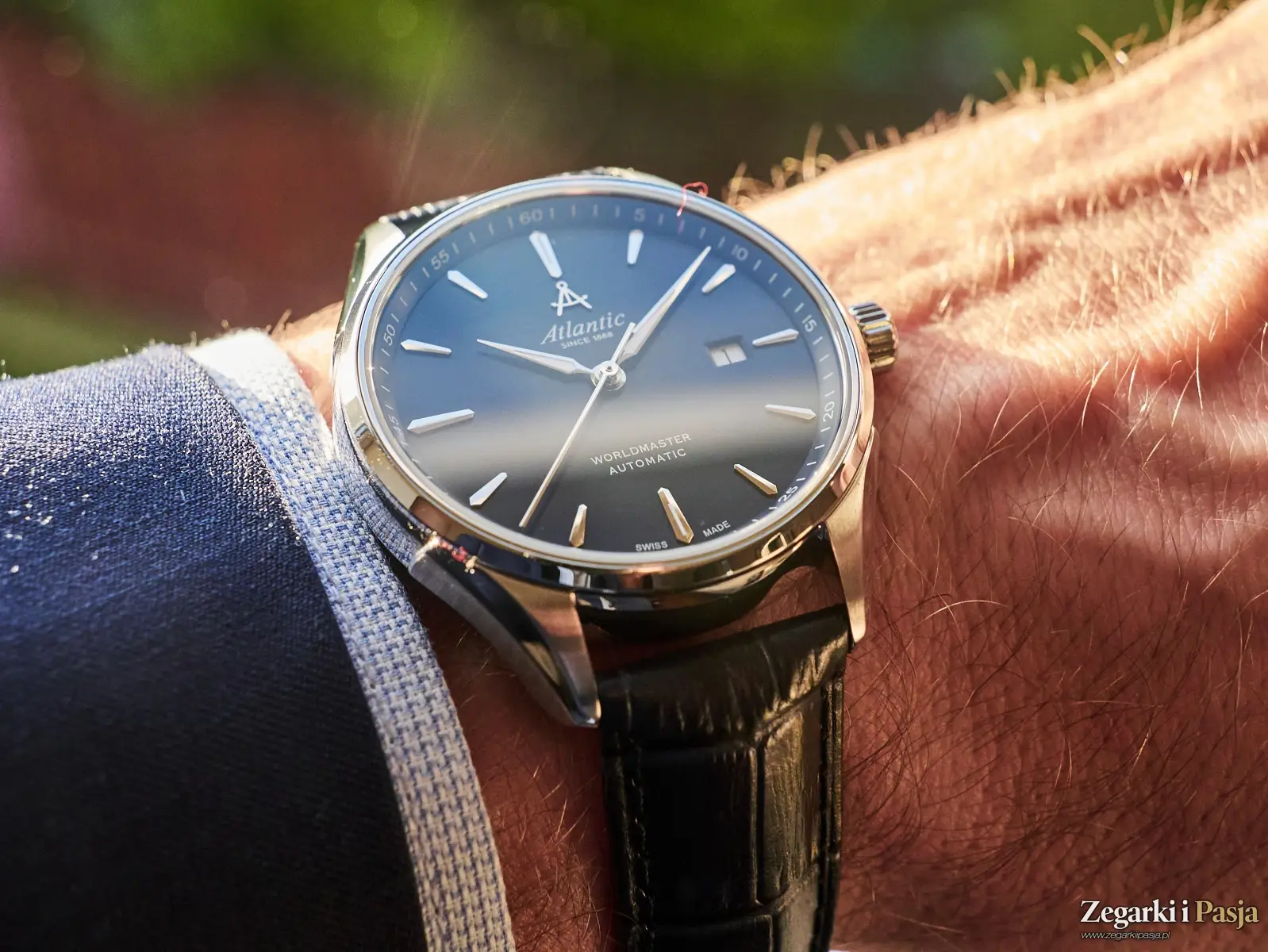 Recenzja: Atlantic Worldmaster 1888 Automatic Blue Leather. Klasyka w nowoczesnym wydaniu