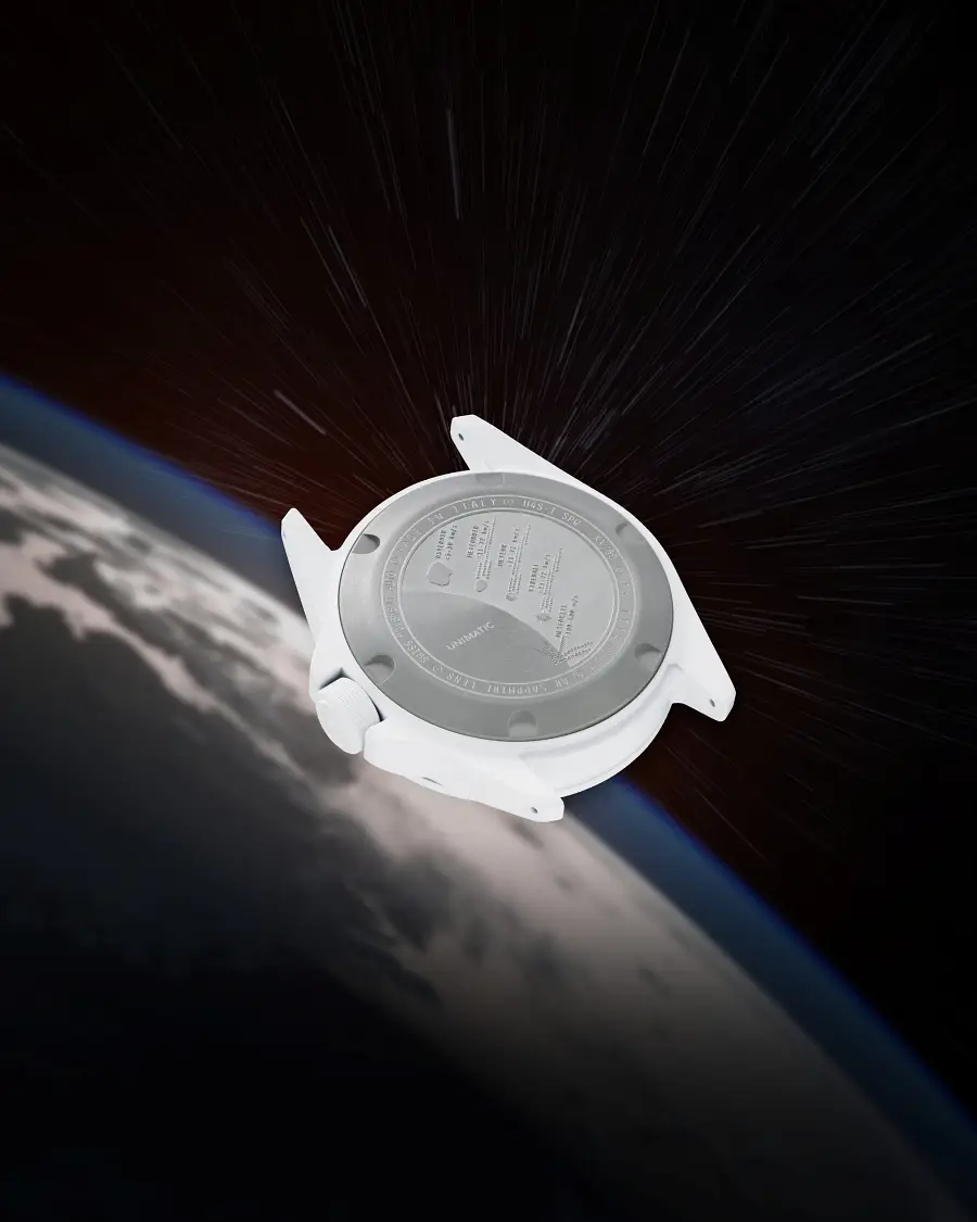 UNIMATIC x Massena LAB Modello Quattro U4S-T-SPW. Fragment kosmosu na nadgarstku