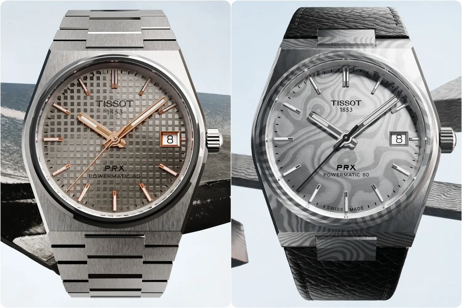 Tissot PRX Powermatic 80 Damascus i Titanium