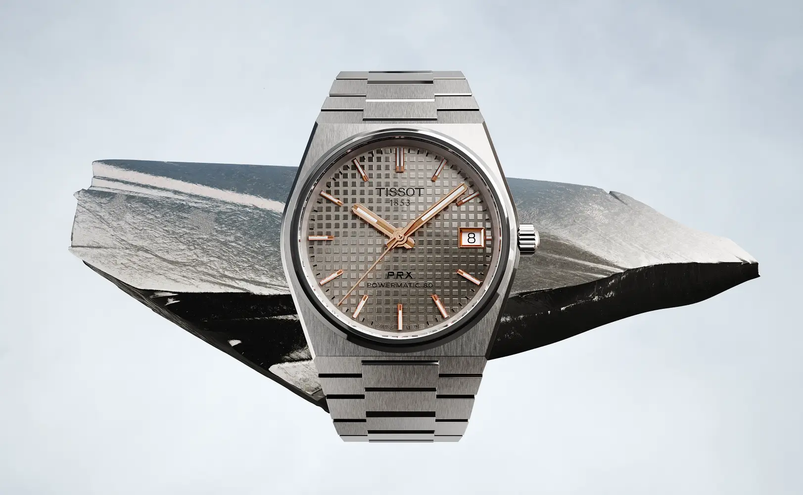 Tissot PRX Powermatic 80 Damascus i Titanium