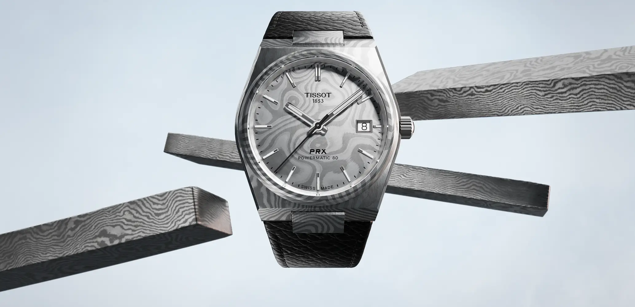Tissot PRX Powermatic 80 Damascus i Titanium